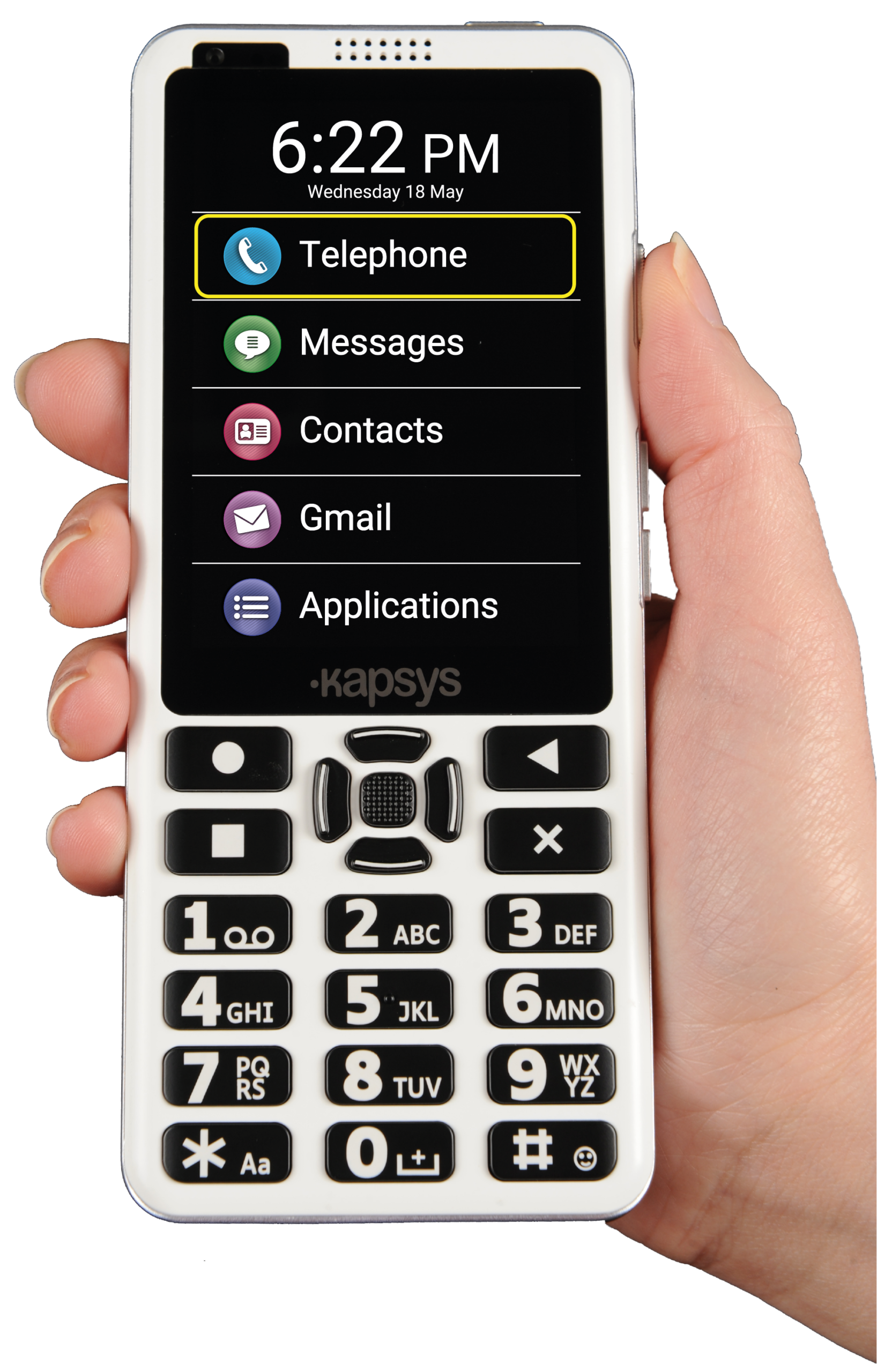 Kapsys SmartVision 3 - smartphone / telefono cellulare accessibile parlante per ciechi ed ipovedenti