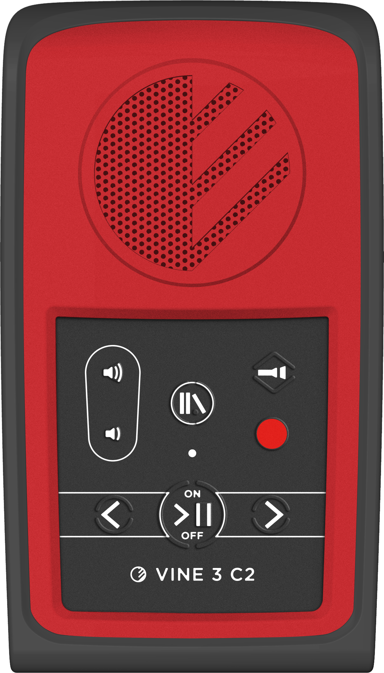 Lettore e registratore Vine 3 C2 per ciechi ed ipovedenti. Questo dispositivo integra registrazioni vocali, audiolibri, musica e altri file audio. Mobilità assoluta grazie alla batteria ricaricabile tramite pannello solare integrato.