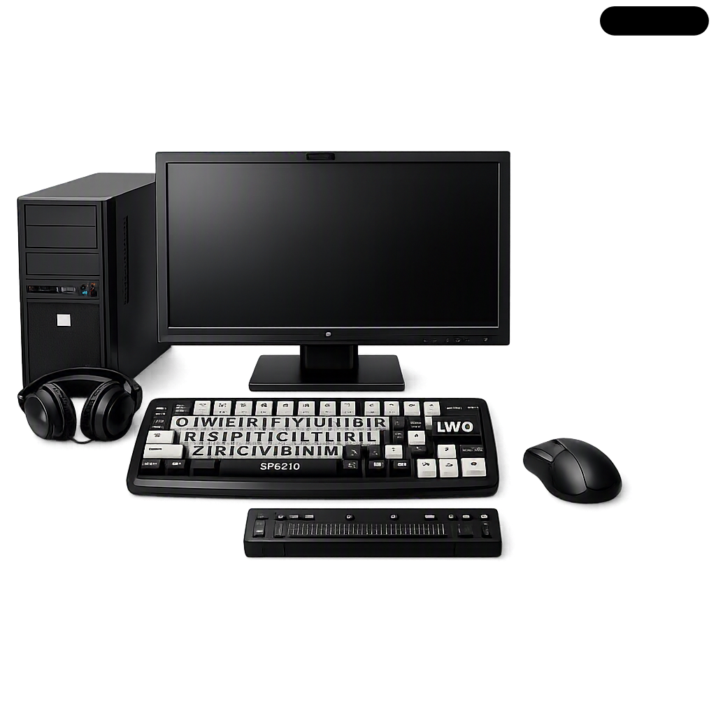 Computer fisso personalizzato per ciechi, non vedenti e ipovedenti.